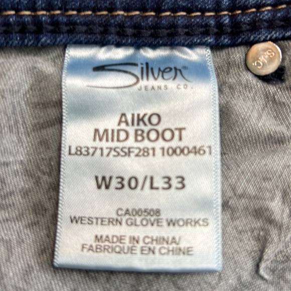 Silver Jeans AIKO boot cut fading Stretch jeans SZ 30 - Picture 9 of 14